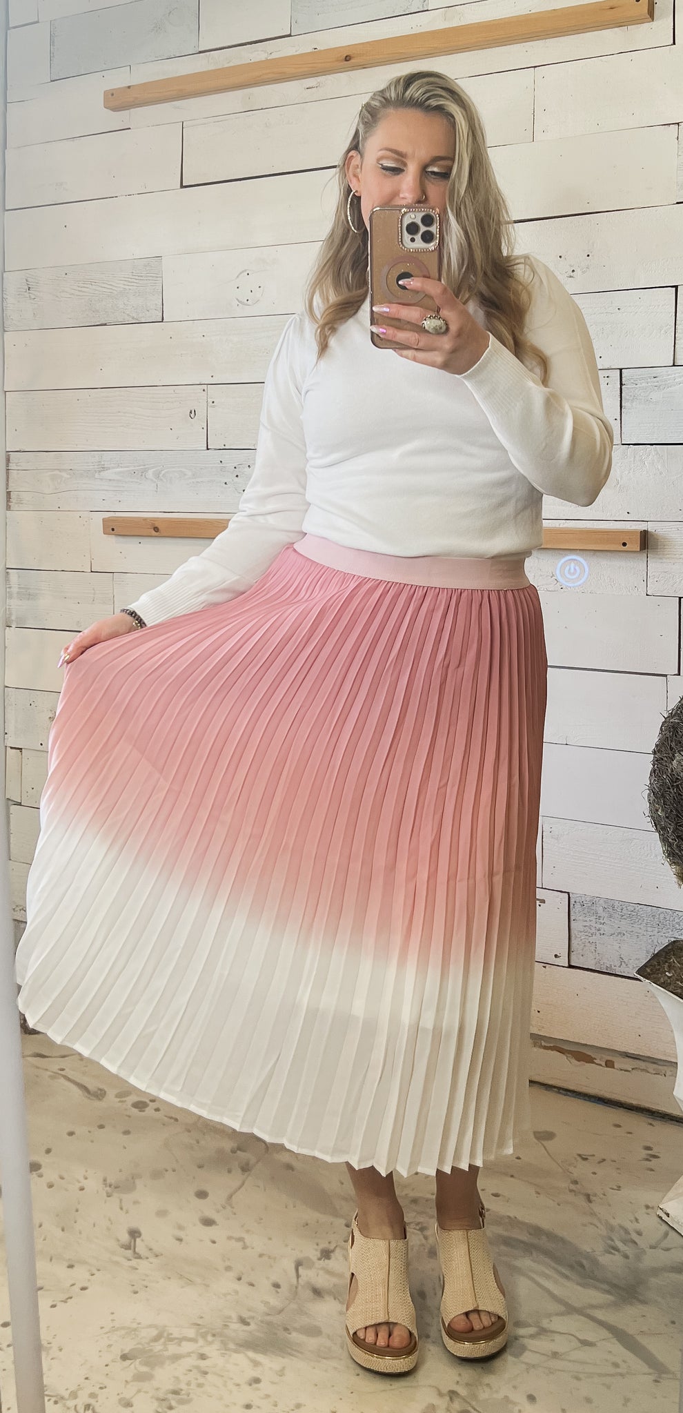 Ombre Dip Dye Skirt