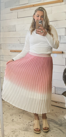 Ombre Dip Dye Skirt