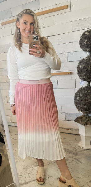 Ombre Dip Dye Skirt
