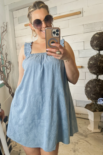 Perwinkle Ruffles Midi Dress