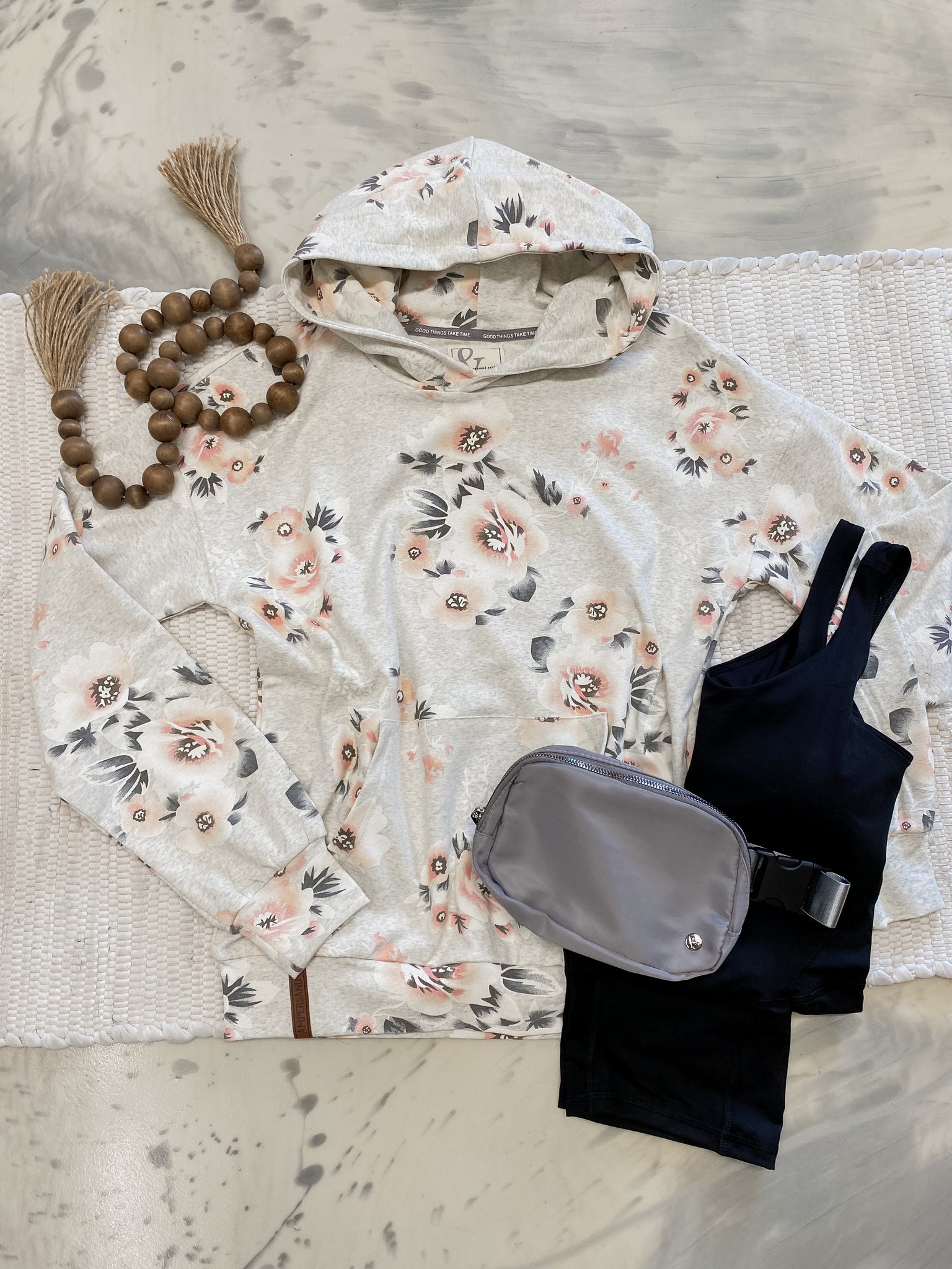 University Hoodie Petals & Pearls