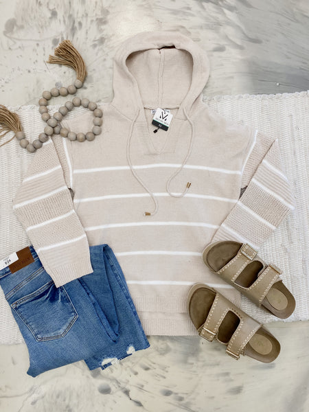Michelle Mae Maddie Striped Hoodie