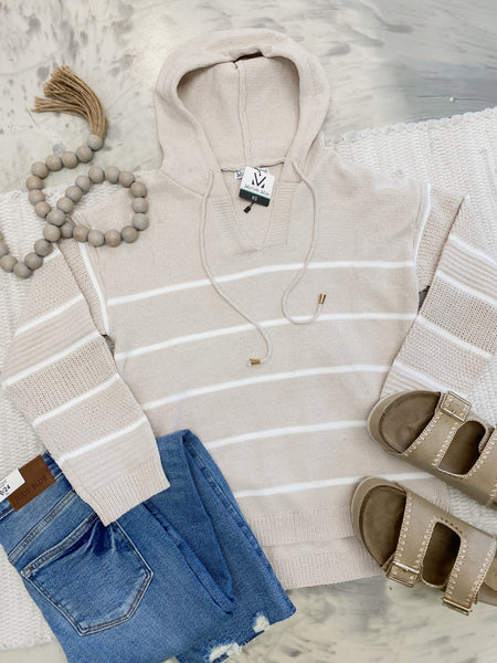 Michelle Mae Maddie Striped Hoodie
