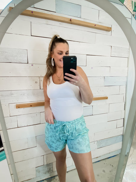 Vintage Mint Floral Jamie Shorts