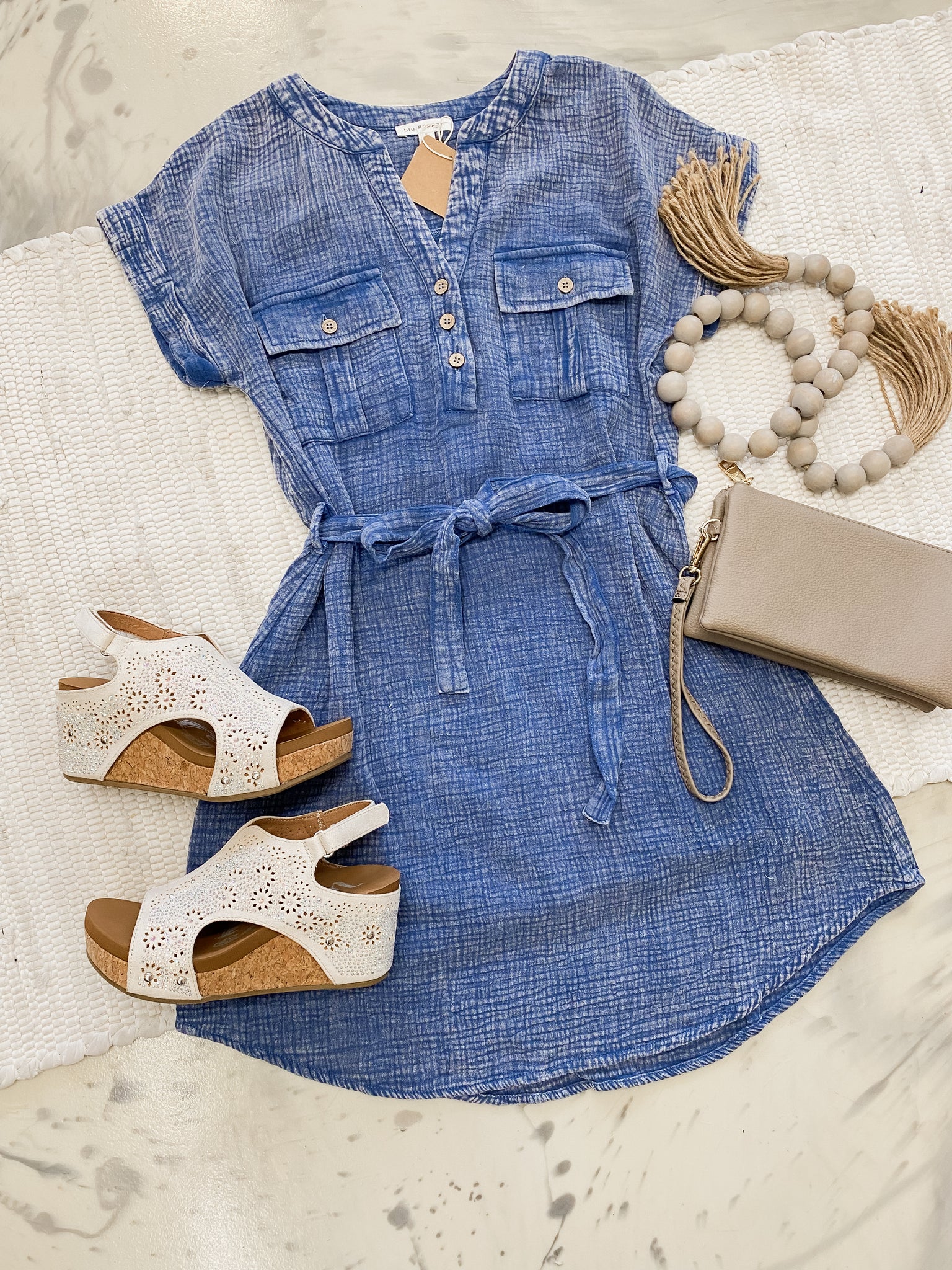 Tied Up Chambray Dress