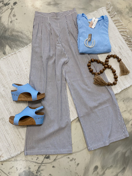 Pleats Wide Leg Pants