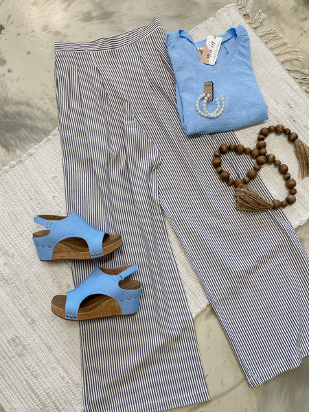 Pleats Wide Leg Pants