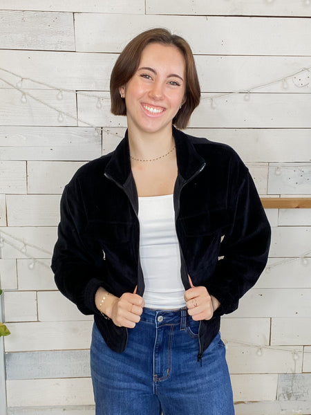 Midnight Mock Jacket In Black