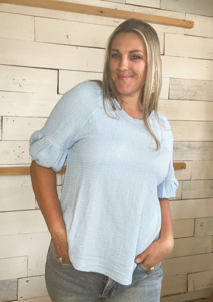 Crinkle Puff Sleeve