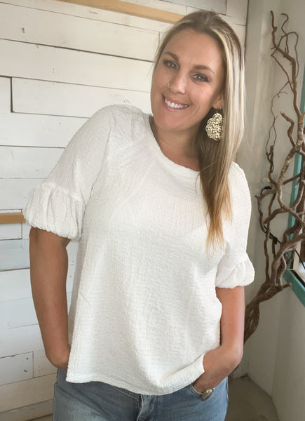 Crinkle Puff Sleeve