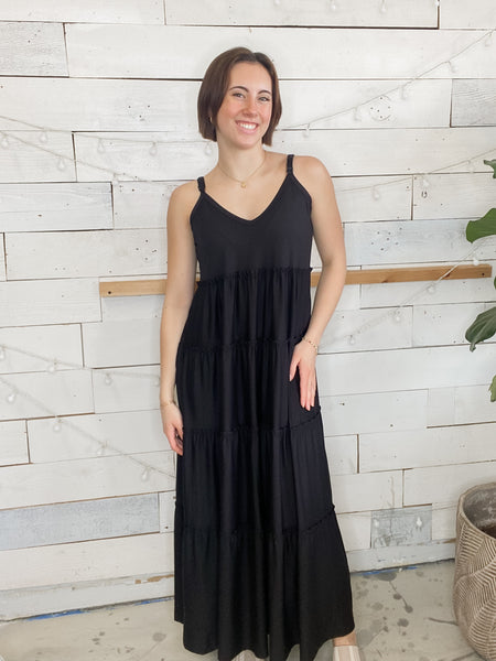 Embrace the Day Dress w/ Pockets Black