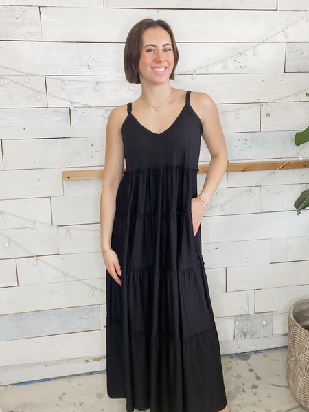 Embrace the Day Dress w/ Pockets Black