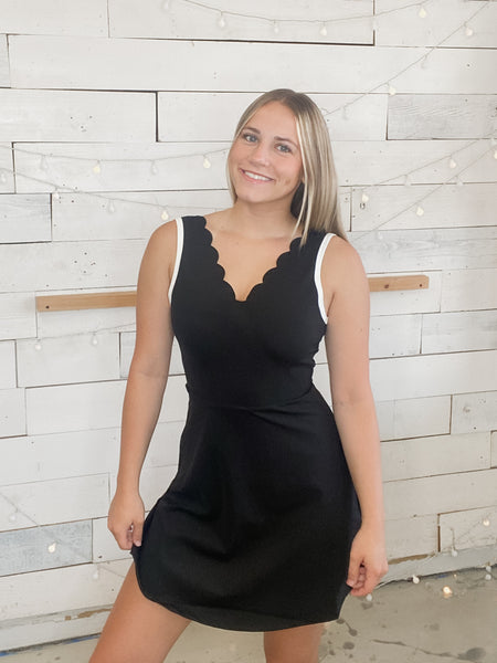 Scalloped Athletic Dress