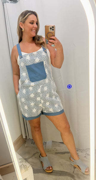 Lace Overall Shorts