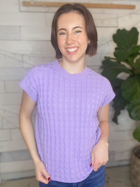 Michelle Mae Kelly Knit Top in Lavender