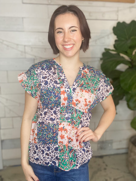 Flutter Foral in Teal