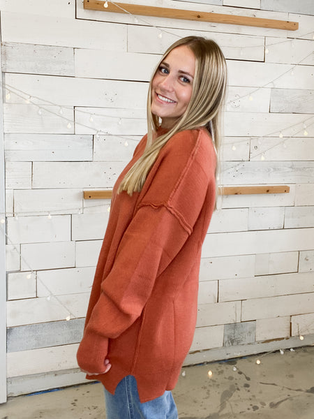 Michelle Mae Aurora Cozy Sweater in Pumpkin Spice