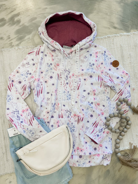 Michelle Mae Hailey Pullover Hoodie in Wildflower Gardens