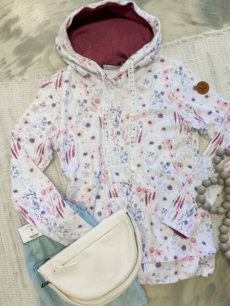 Michelle Mae Hailey Pullover Hoodie in Wildflower Gardens