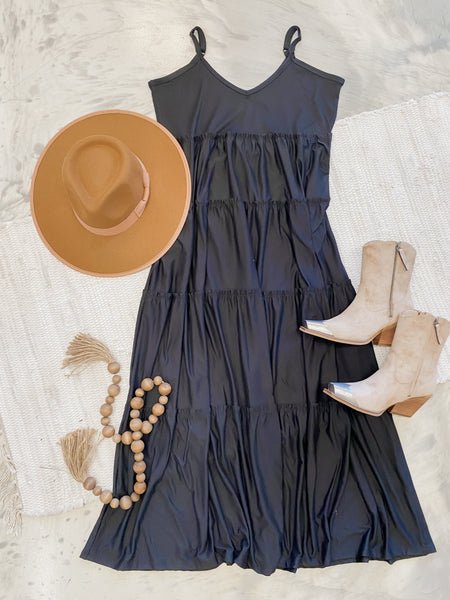 Embrace the Day Dress w/ Pockets Black