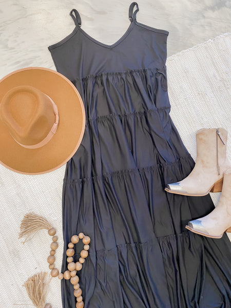 Embrace the Day Dress w/ Pockets Black