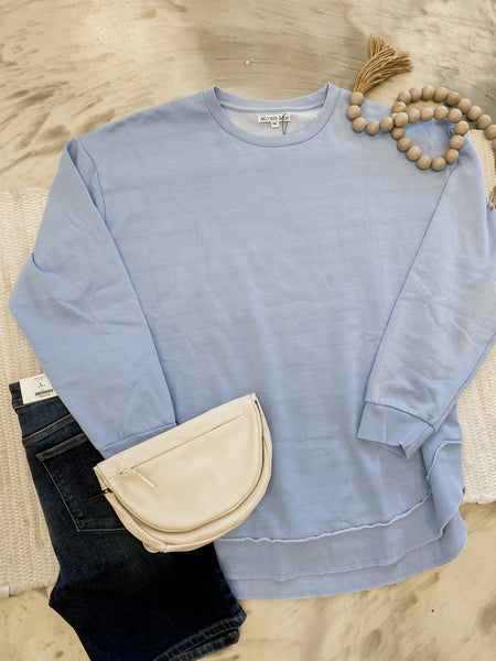 Vintage Wash Pullover Dusty Blue
