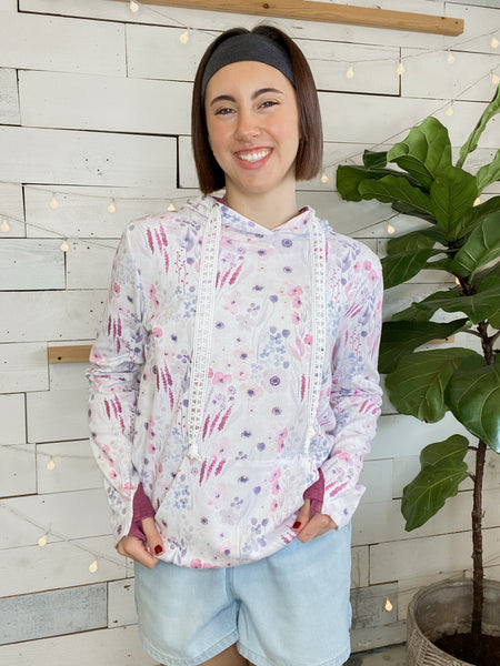Michelle Mae Hailey Pullover Hoodie in Wildflower Gardens