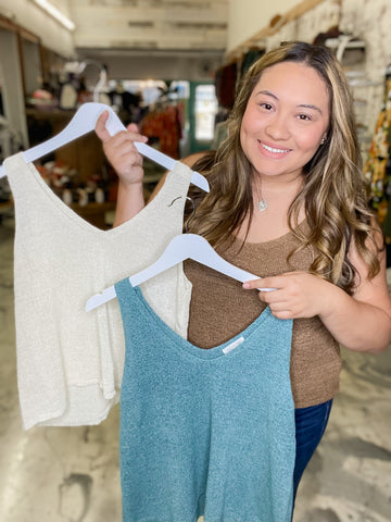 Watch Me Wear it Tank in Tan