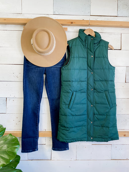 Michelle Mae Harlow Vest in Hunter Green