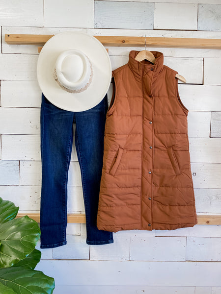 Michelle Mae Harlow Vest in Cinnamon
