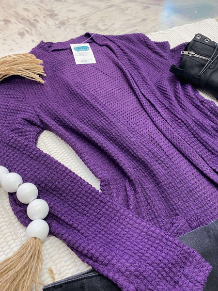 Bonnie Waffle Fall Cardigan