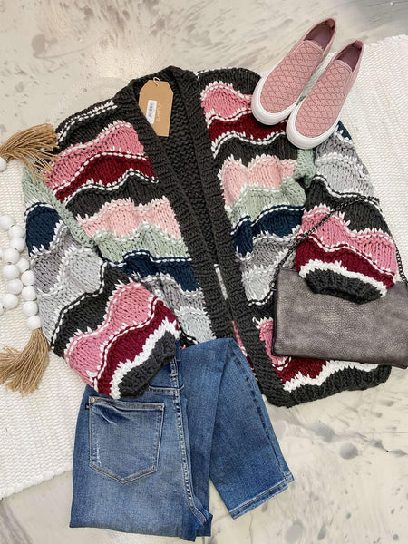 Hand Crochet Knit Cardigan