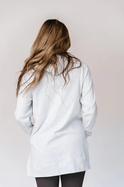 Ampersand Ave Sideslit Hoodie White Mist