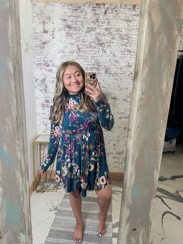 Hunter Green Fallin Dress