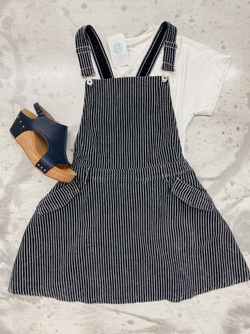 Washed Away Black Overalls w/ Shorts