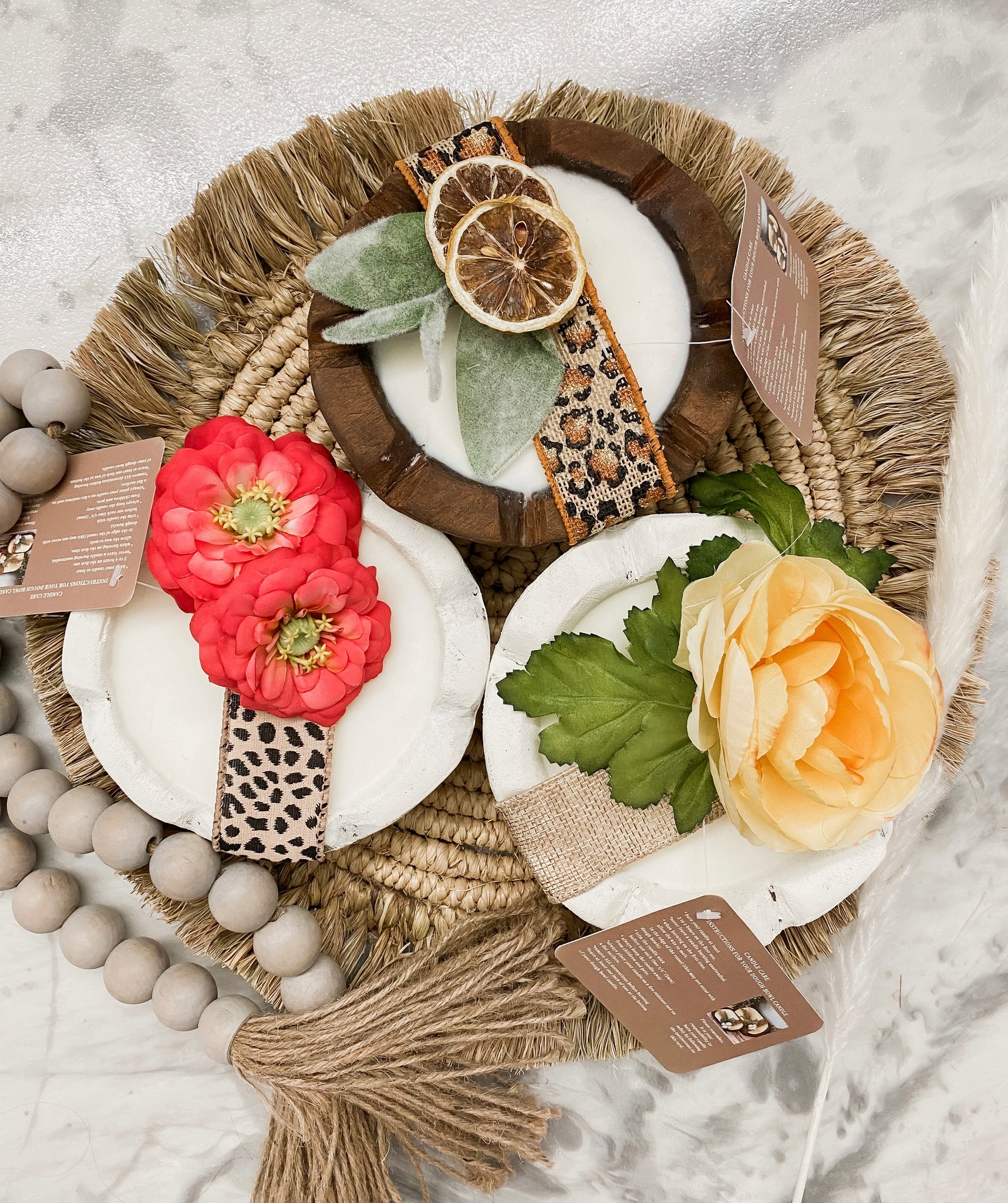 Blushing Poodle Flower Dough Bowls