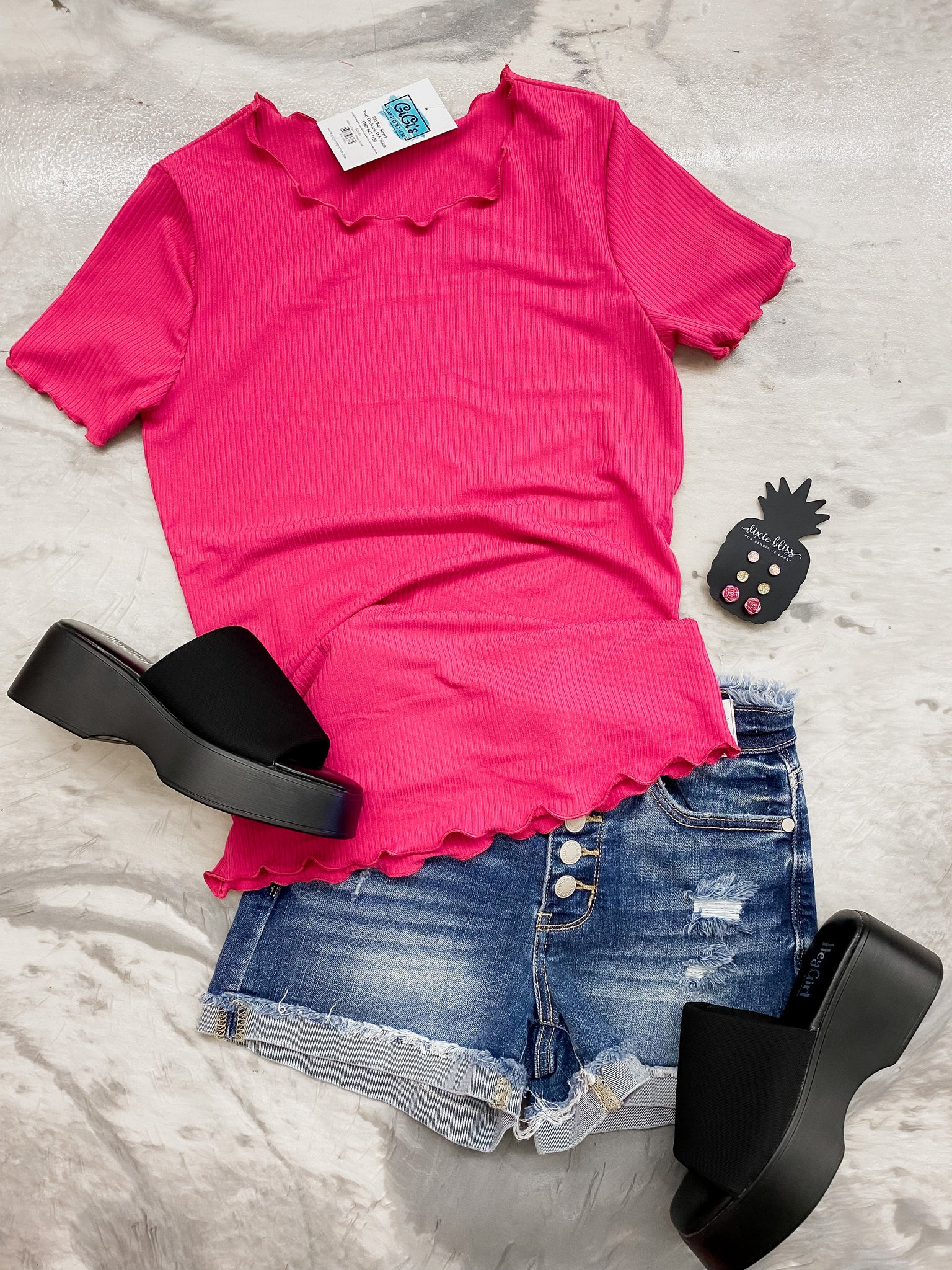 Ribbed Basic Fuchsia