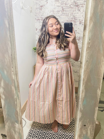 Simply Southern Button Stripes Dress