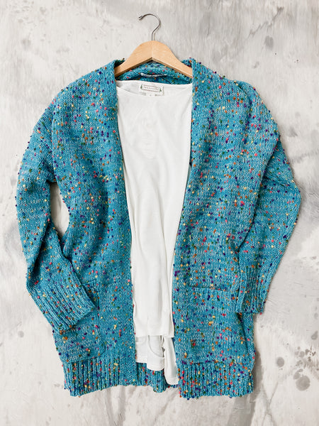 Confetti Cardigan in Teal