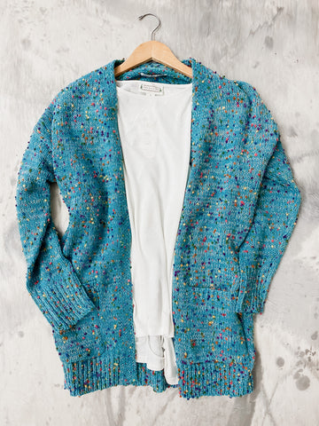 Confetti Cardigan in Teal