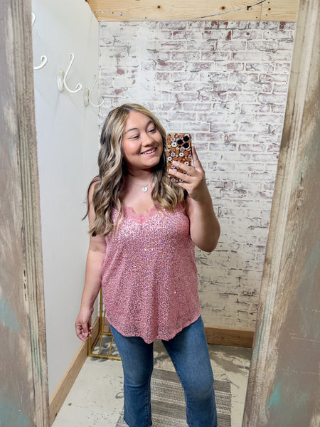 Sequin Sassy Nights Cami