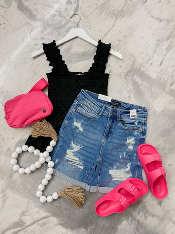 Judy Blue High Waisted Take Chances Shorts