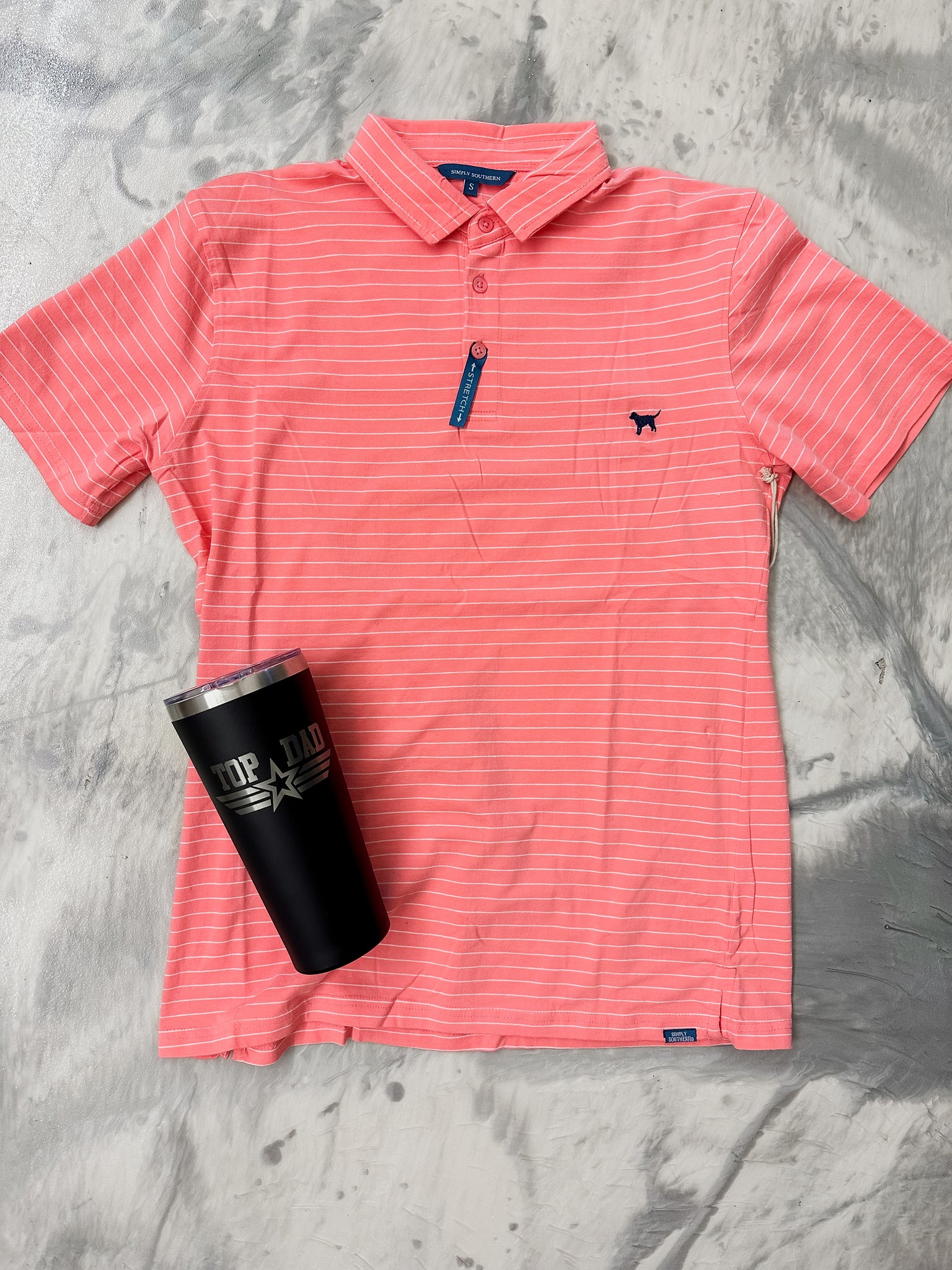 Simply Southern Men's Polo Melon