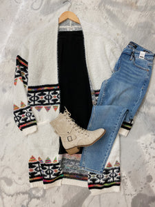 Aztec Cream Cardigan