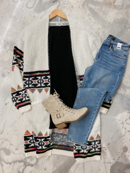 Aztec Cream Cardigan