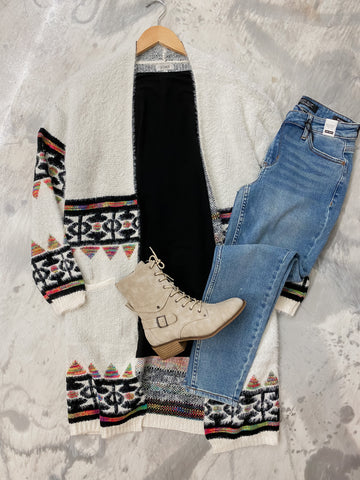 Aztec Cream Cardigan