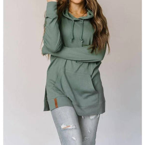 Ampersand Ave Sideslit Hoodie Chive