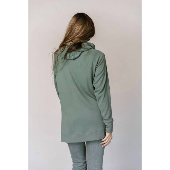 Ampersand Ave Sideslit Hoodie Chive