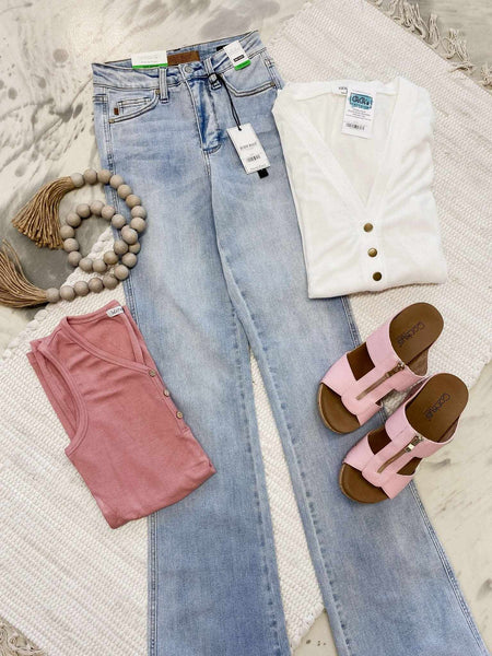Judy Blue Long Inseam HW Tummy Control Bootcut