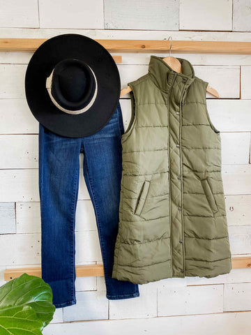 Michelle Mae Harlow Vest in Army Green